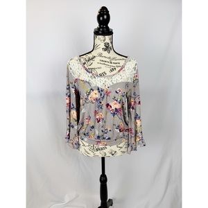 ABOUT A GIRL Floral Lace Top